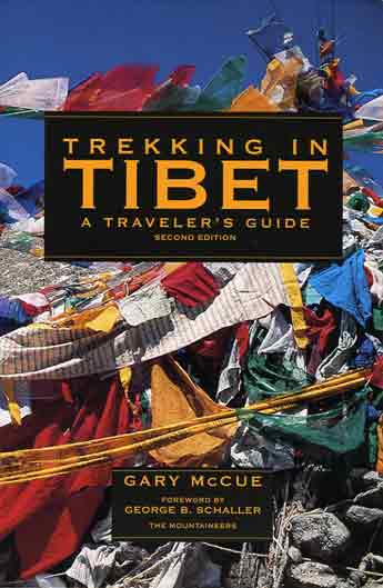 
Prayer flags on Dolma La on Mount Kailash Kora - Trekking in Tibet: A Traveler's Guide book cover
